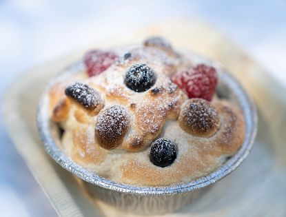 Gebackenes Eis mit Amarettini und Marillen