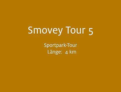 Smovey Strecke 5 - Sportpark-Tour